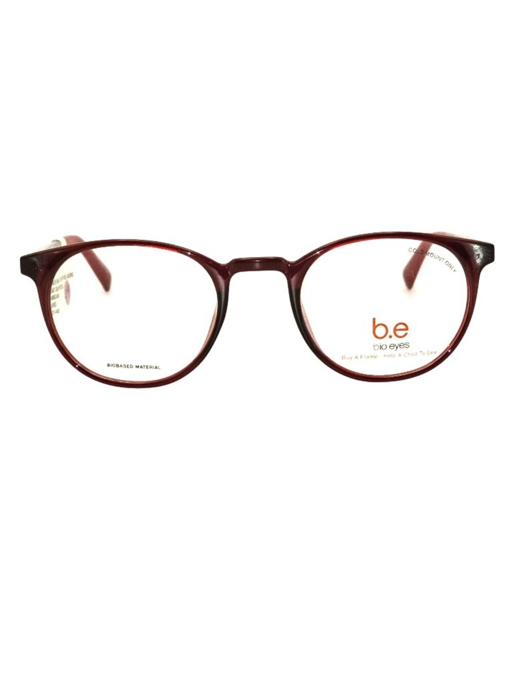 Bio Eyes B.E.47 Burgundy Round Eyeglass Frames 48-21-140